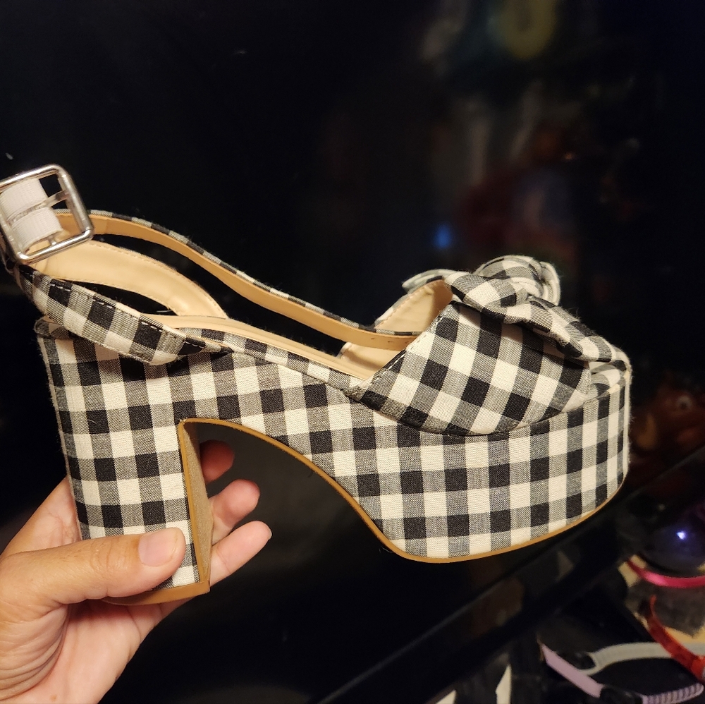 Checkered Platform Sandals